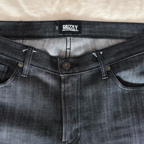 GRIZZLY Griptape Dark Grey Skater Jeans Waist 32 - Picture 10 of 11